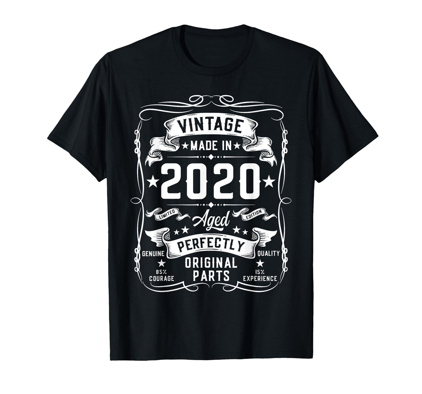 Vintage 2020 5 Year Old Gifts Boys Girls 5yr 5th Birthday T-Shirt