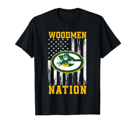 Greenwood Community Woodmen Logo Nation HS T-Shirt