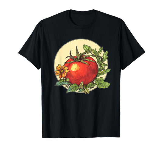 Tomato Garden Vintage Botanical Art T-Shirt