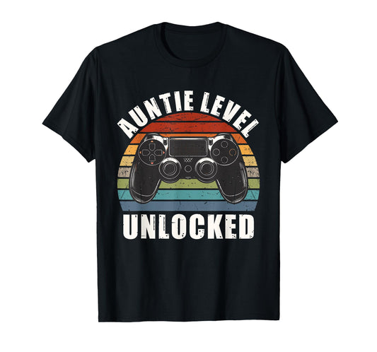 Auntie Level Unlocked Leveled Up To Auntie New Aunt T-Shirt