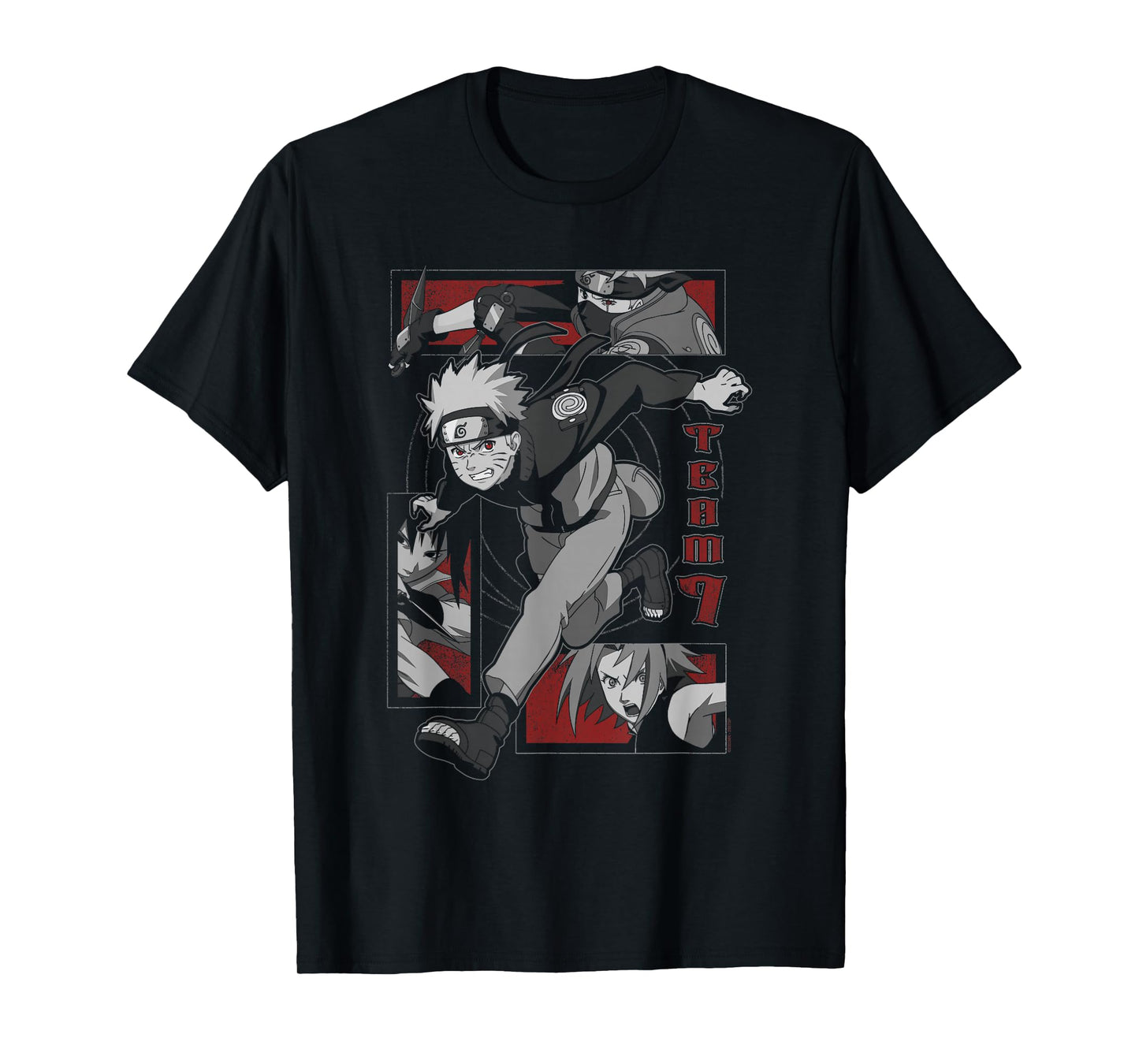 Naruto Shippuden Grunge Team 7 Anime T-Shirt