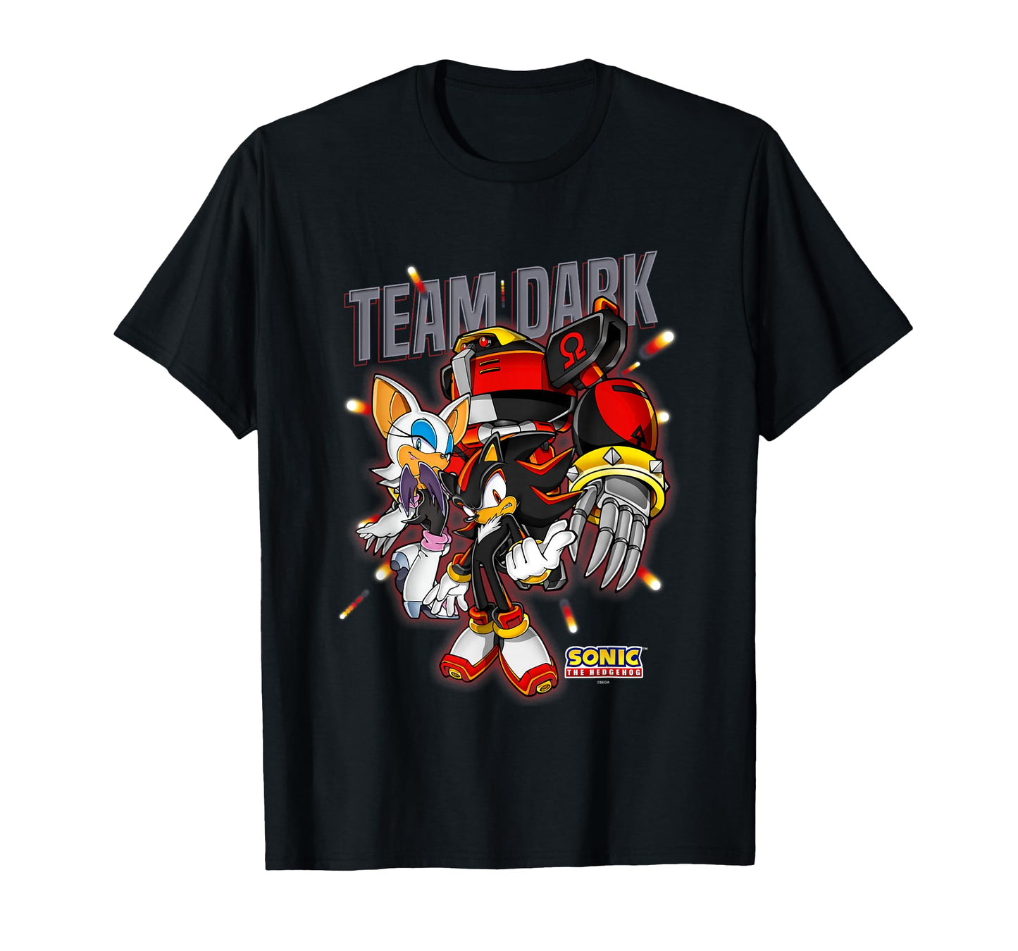 Sonic The Hedgehog Team Dark Omega Rouge & Shadow T-Shirt