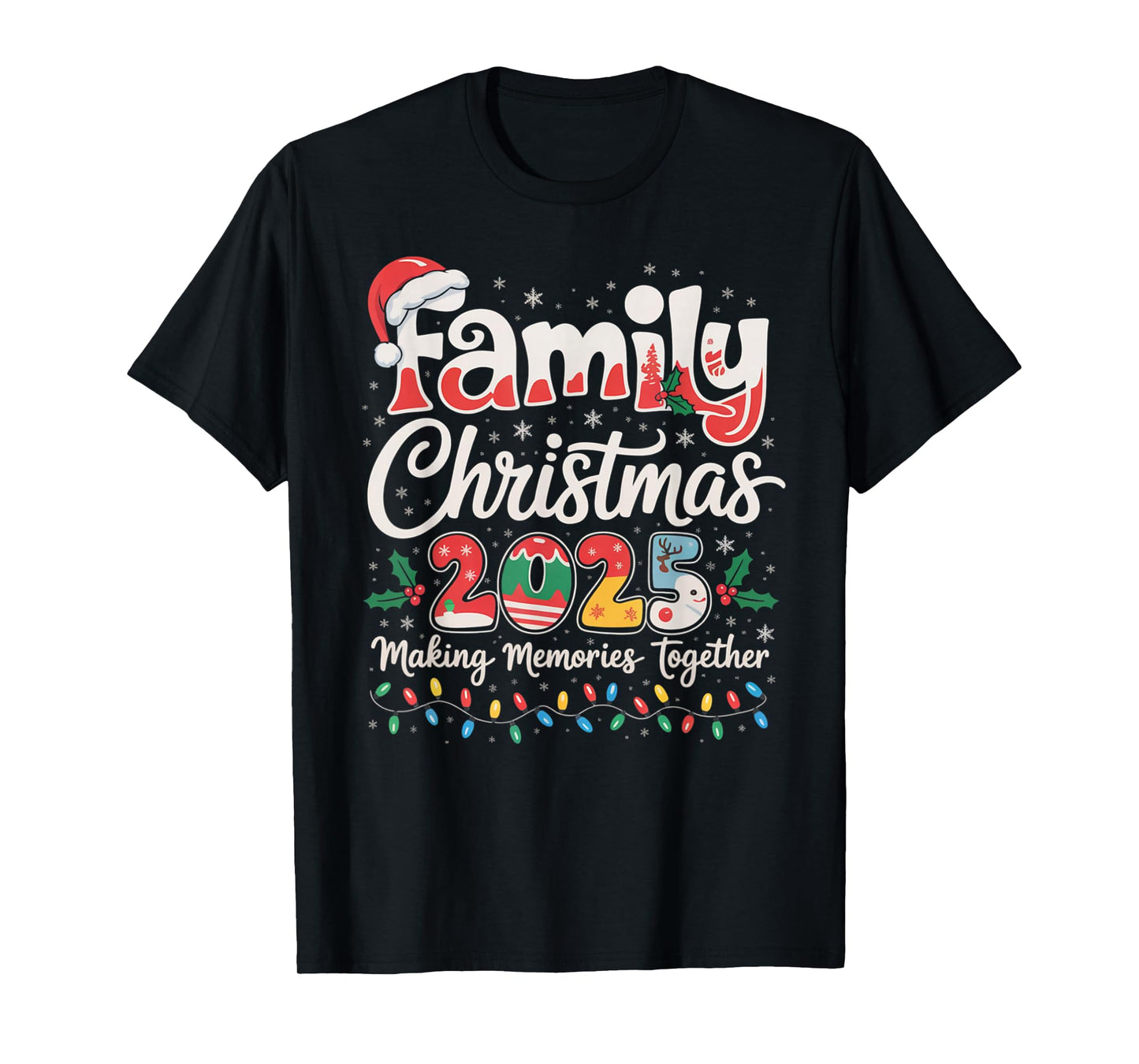 Family Christmas 2025 Matching Outfit Xmas Squad Santa Gifts T-Shirt