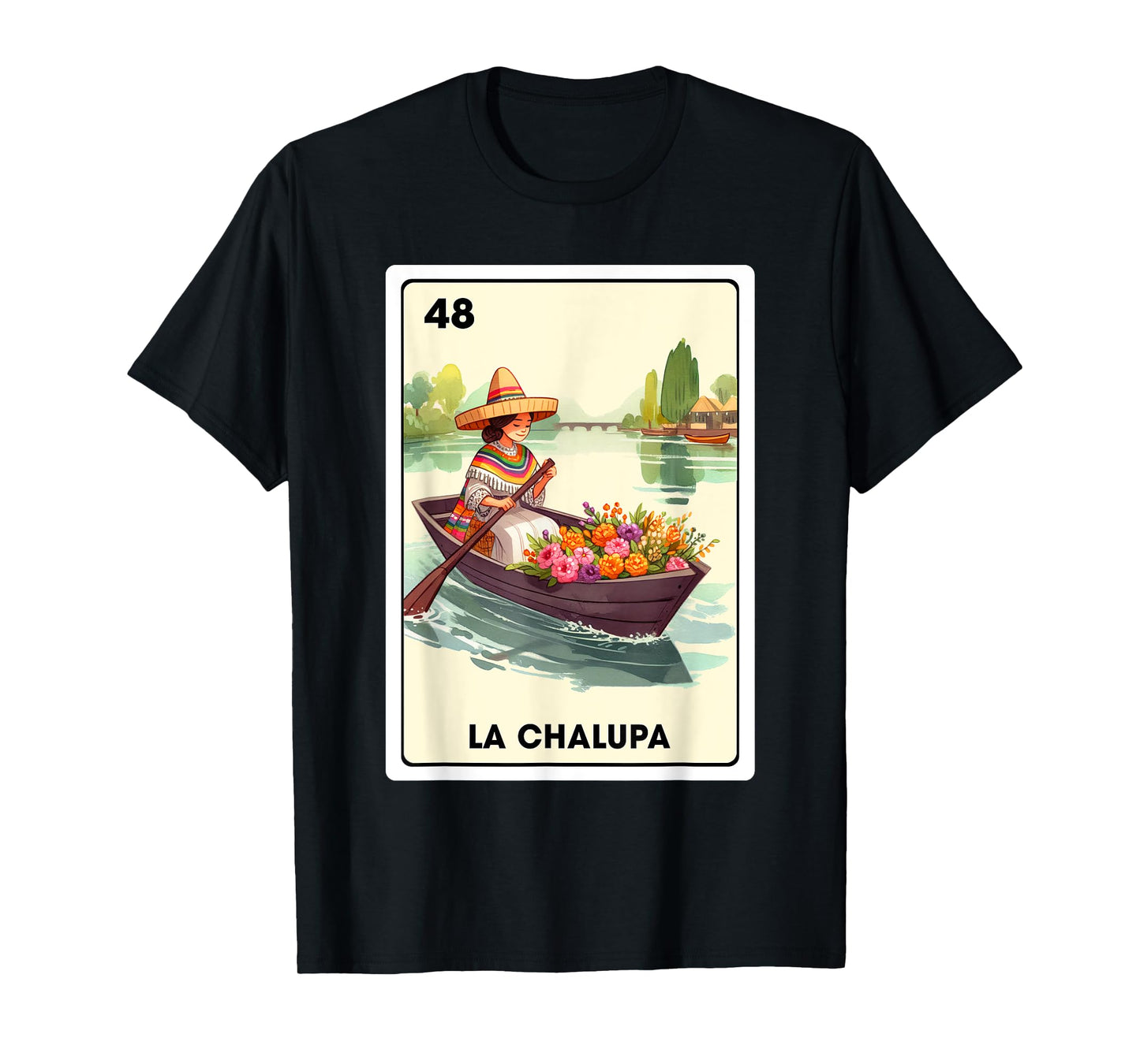 Mexican Slang The Boat La Chalupa Mexican Bingo Card T-Shirt