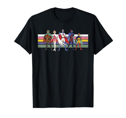 Battle of the planets G Force Retro Colour Stripe T-Shirt