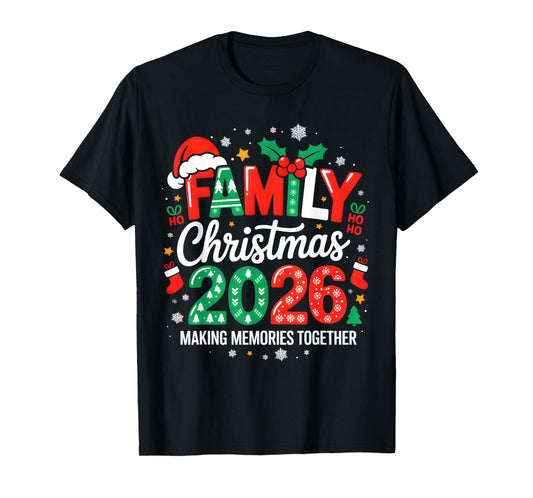 Family Christmas 2026 Squad Santa Elf Xmas Matching Costume T-Shirt