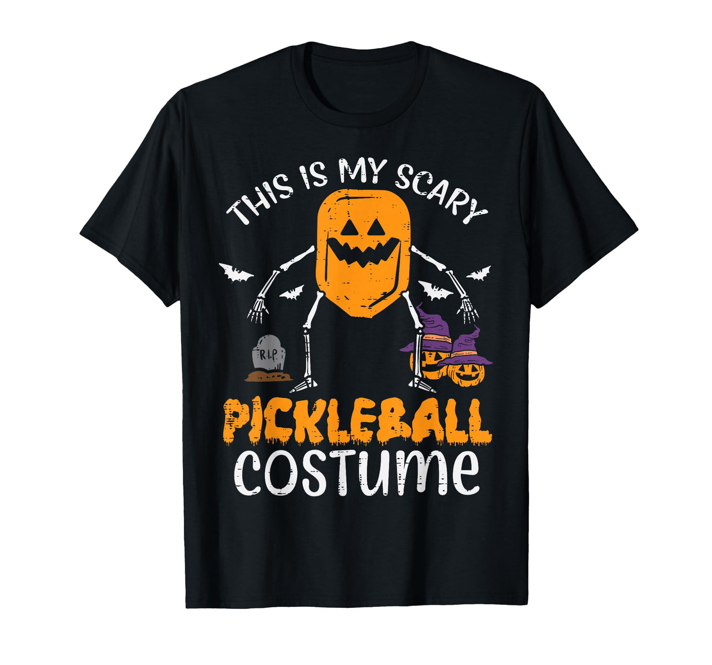 This Is My Scary Pickleball Costume Halloween Men Women Kids T-Shirt