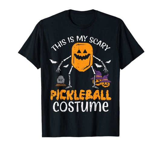 This Is My Scary Pickleball Costume Halloween Men Women Kids T-Shirt