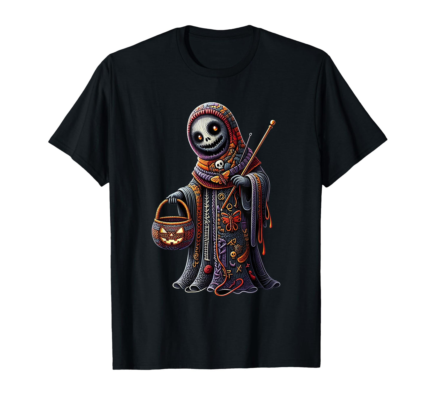 Ghost Coquette Crocheting Yarn Knitting Cute Witch Craft T-Shirt