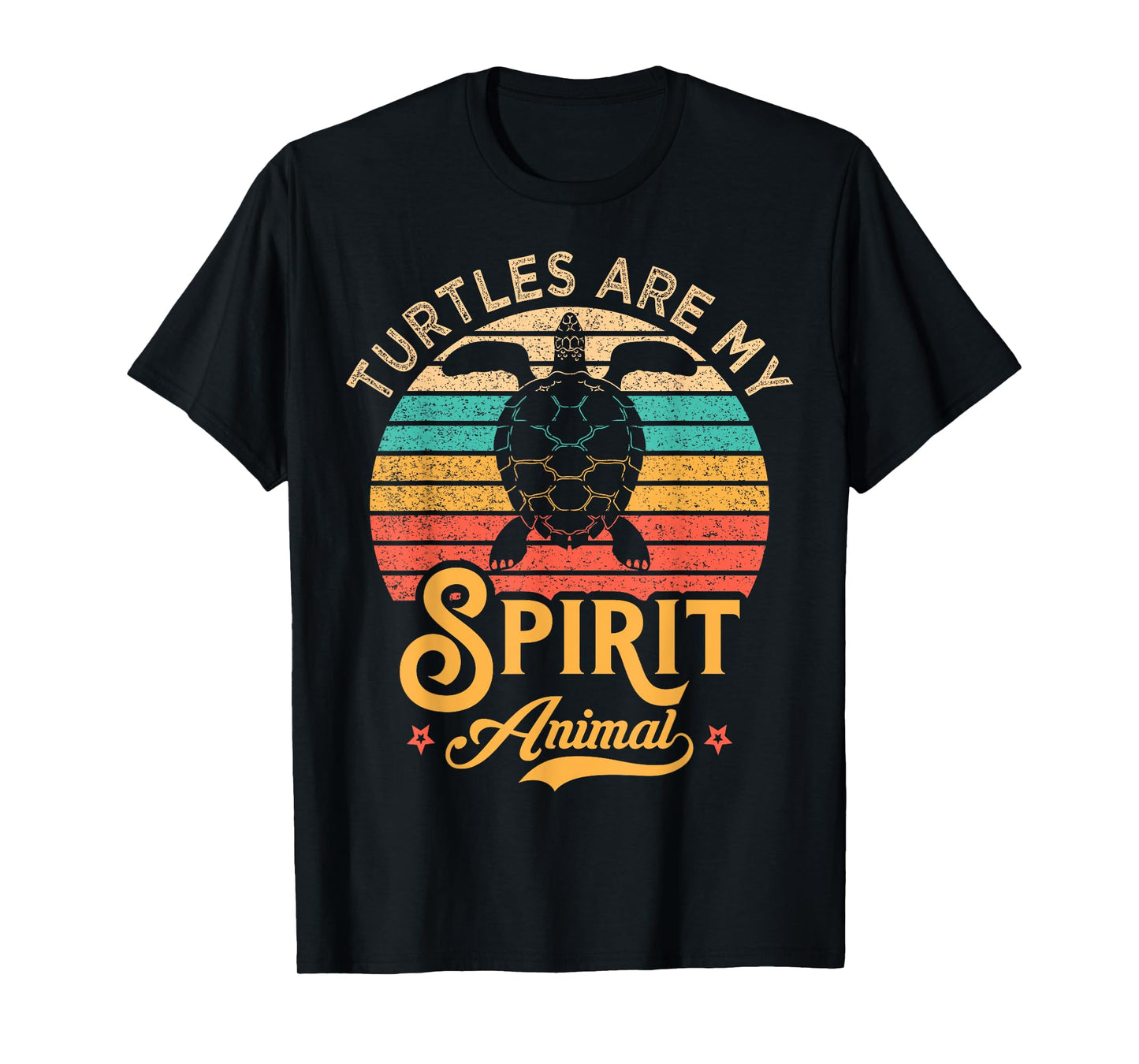 Turtles Are My Spirit Animal Retro Style Sea Turtle Lover T-Shirt