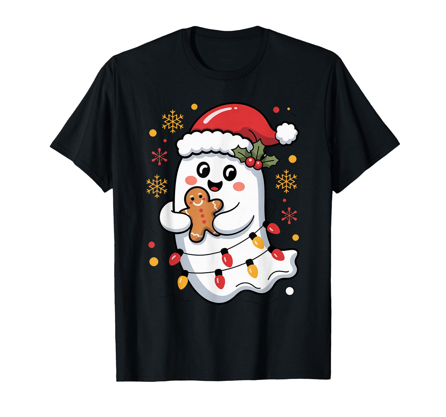 Ghost Christmas Santa Spooky Christmas Ghost Santa Christmas T-Shirt