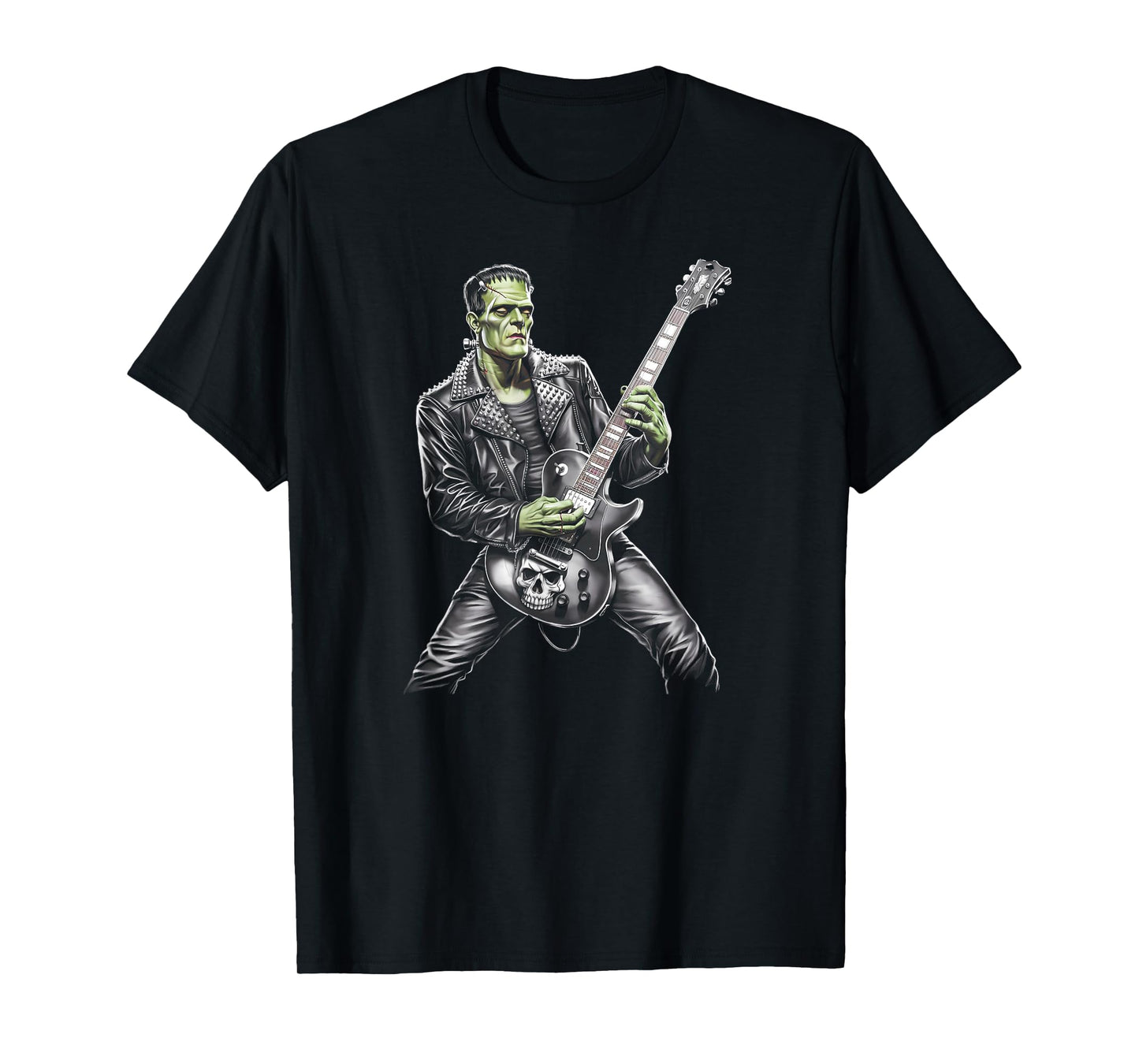 Frankenstein Playing Guitar Player Rock Music Guitarist T-Shirt