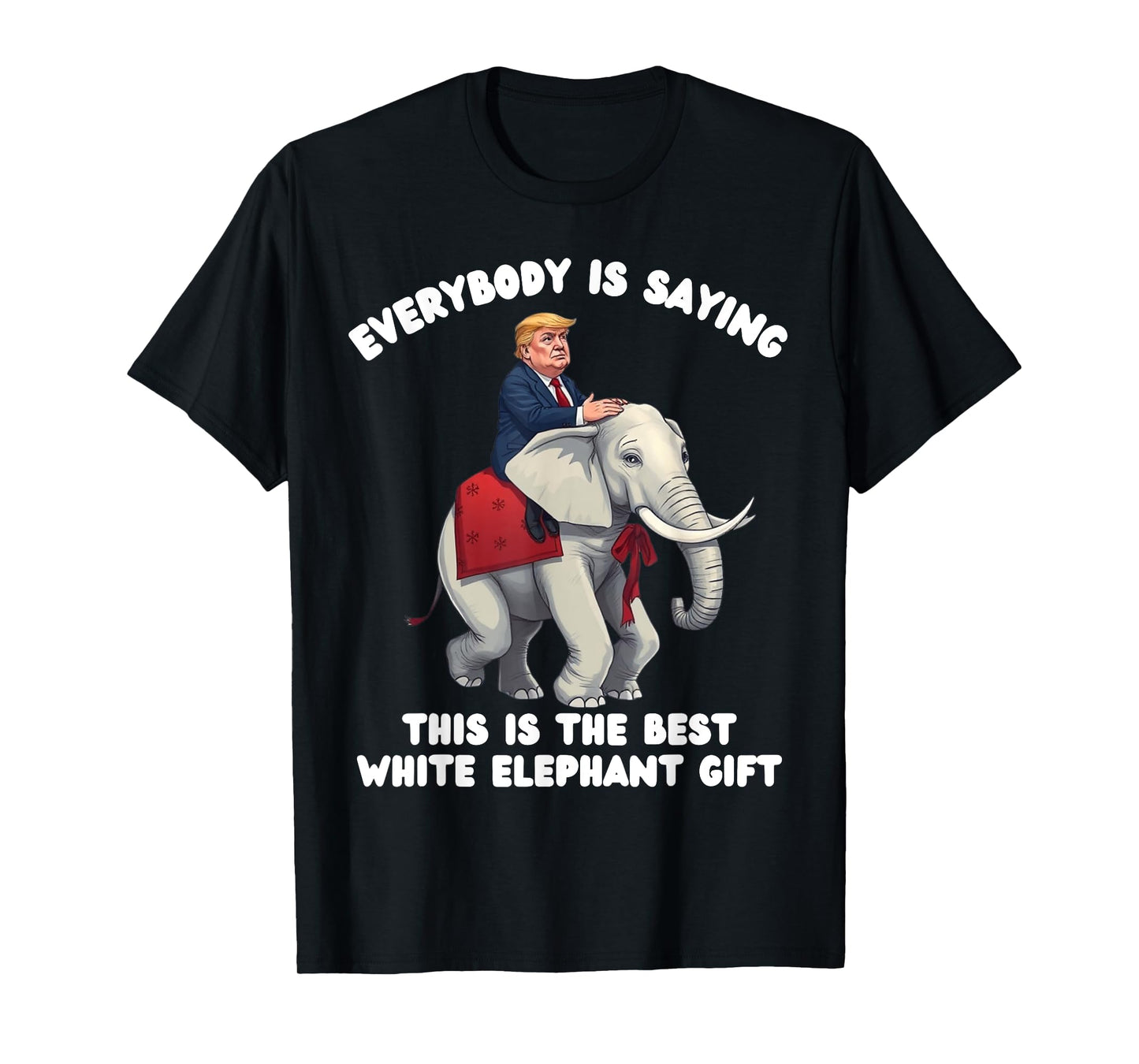 Funny White Elephant Gag Wrapped Elephant Dumb T-Shirt