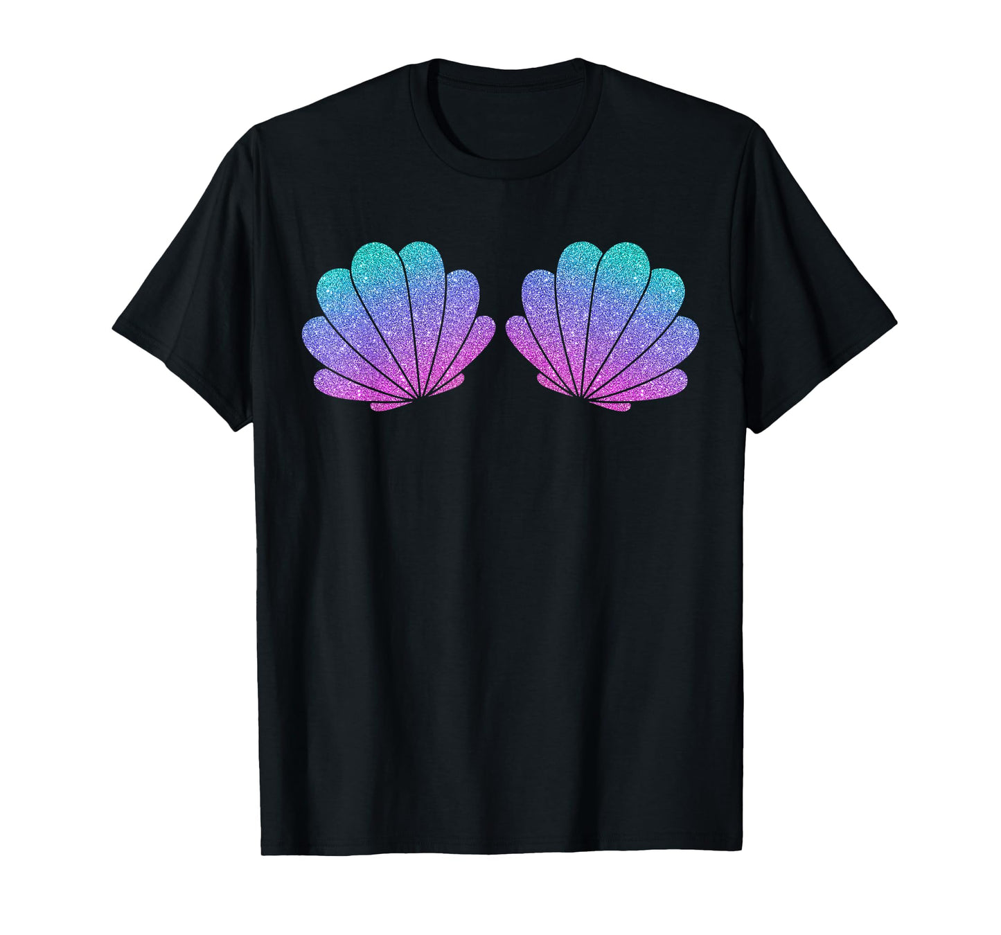 Sea Shell Bra Mermaid Birthday Beach Party Halloween Costume T-Shirt
