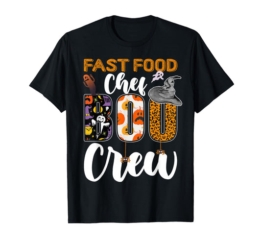 Fast Food Chef Boo Crew Halloween Match Fast-Food T-Shirt