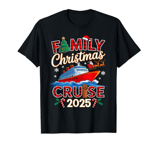 Family Christmas Cruise 2025 Matching Family Cruise Holiday T-Shirt