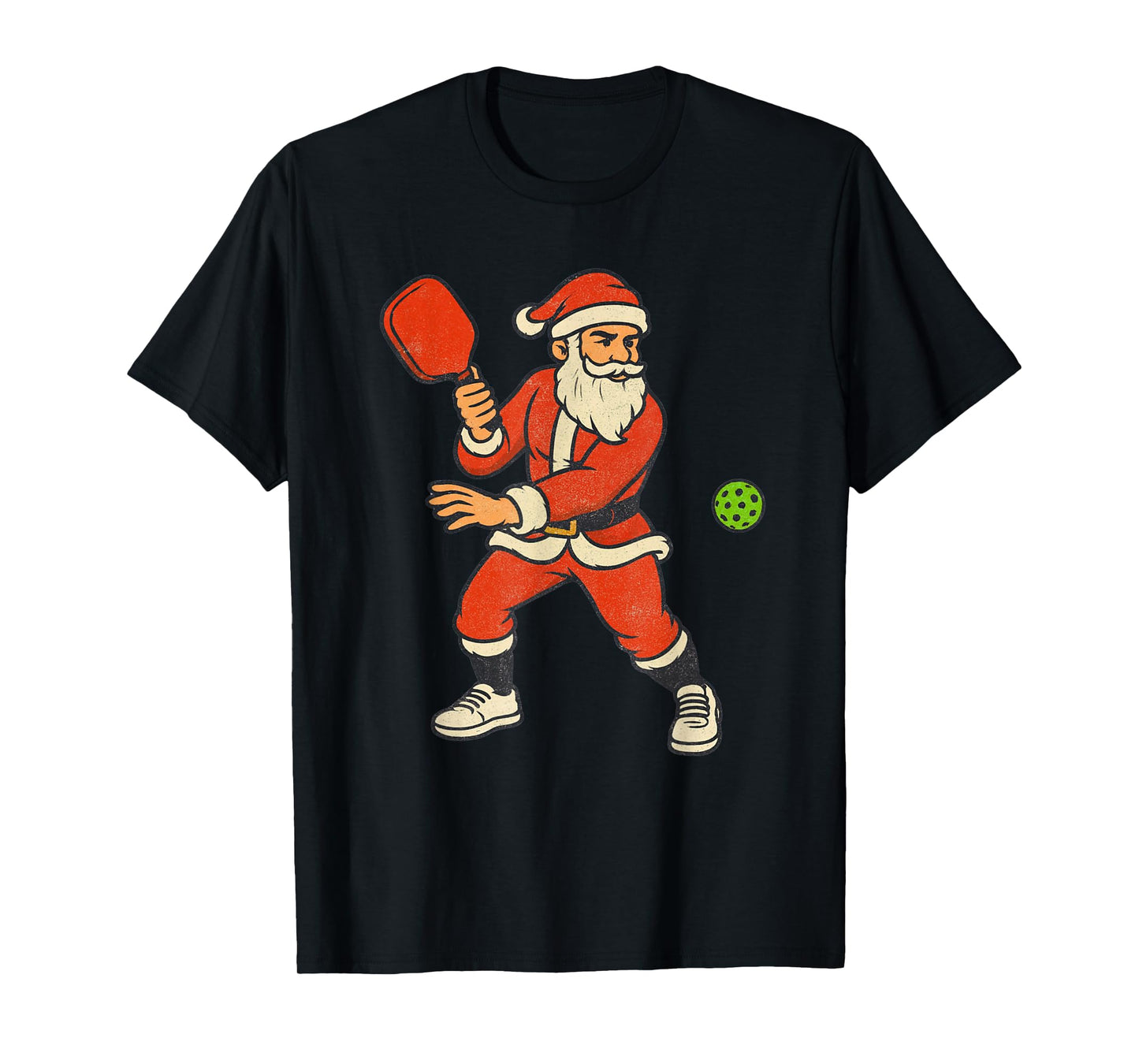 Gingerbread Playing Pickleball Christmas Vintage Funny Xmas T-Shirt