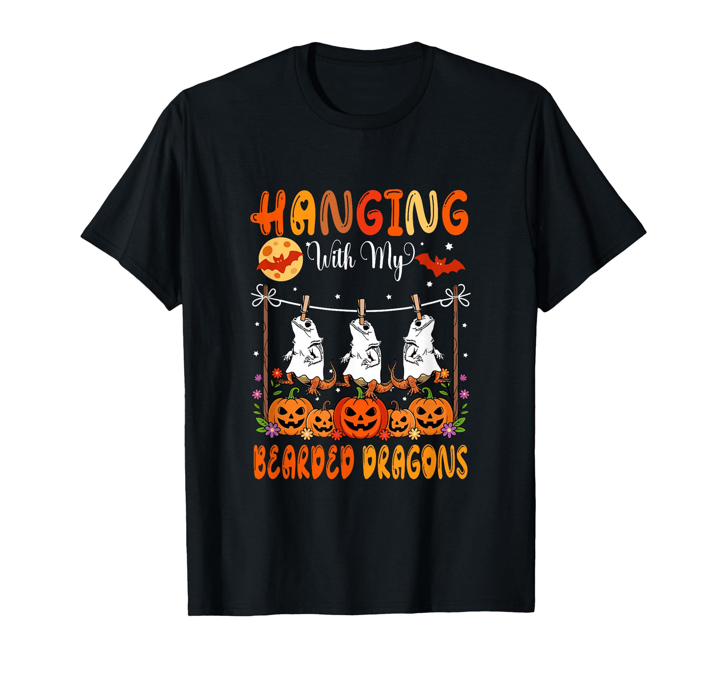 Hanging with My Bearded Dragons As Boo Costume Halloween T-Shirt