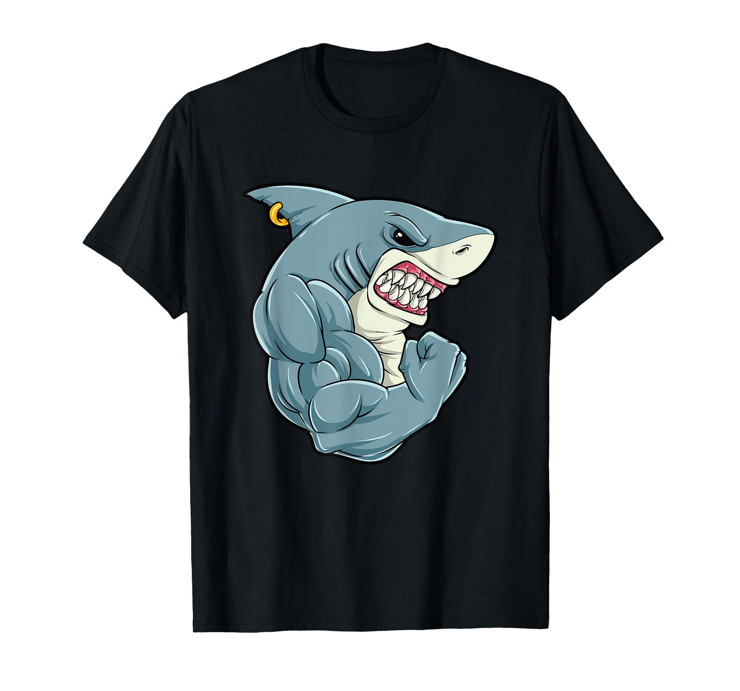 Fitness T-Shirt Shark At The Gym | Training Men Women Kids T-Shirt