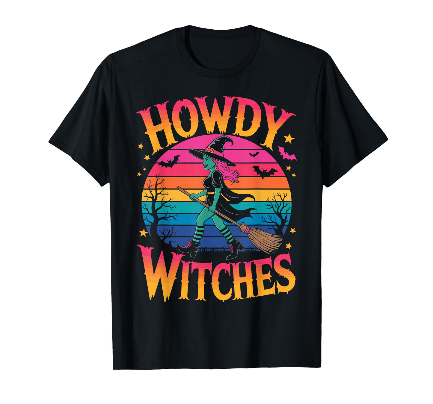 Howdy Witches Witch Halloween Costume Spooky Season Womens T-Shirt