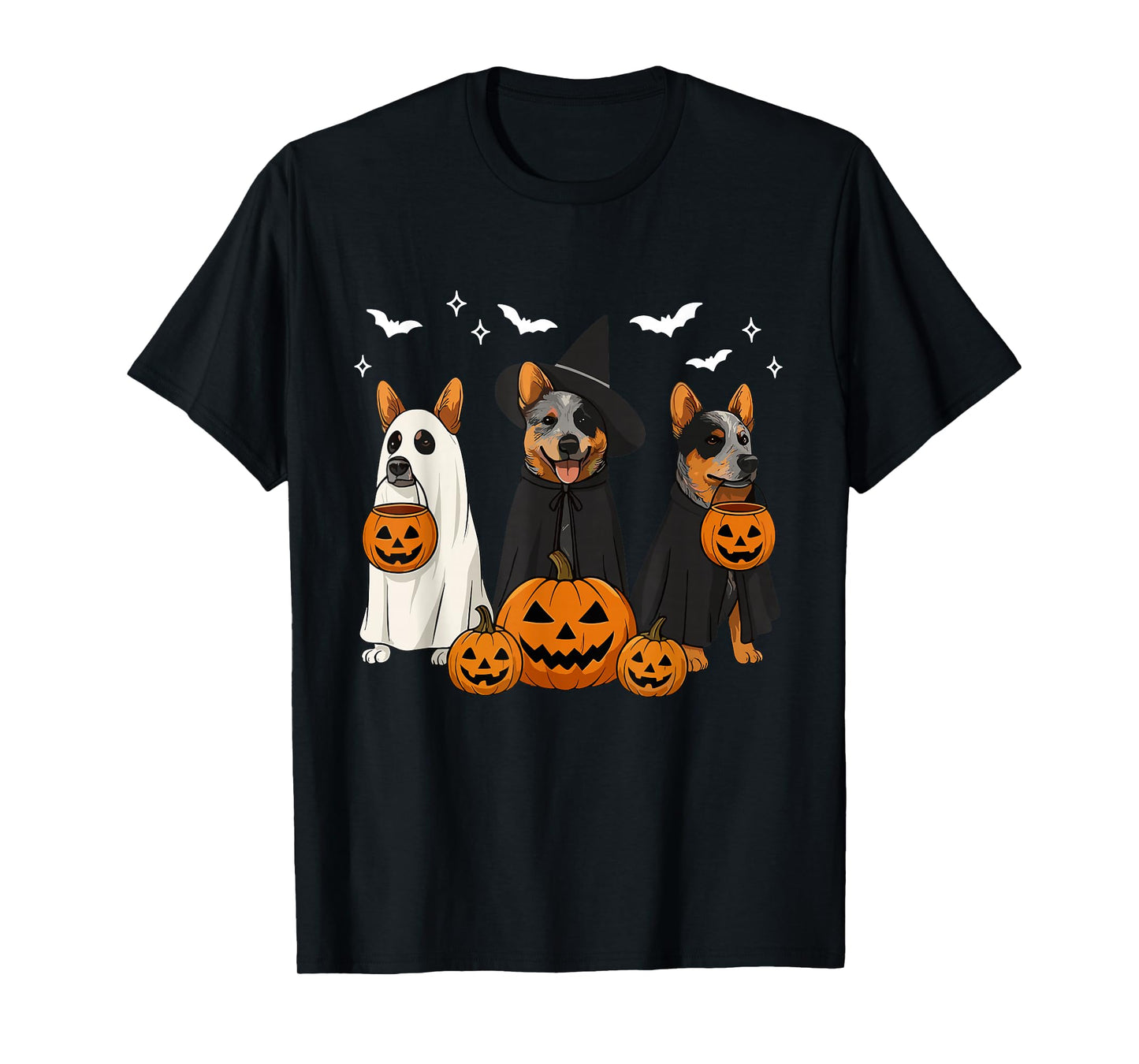 Australian Cattle Dog Halloween Cattle Dog Witch Heeler Dog T-Shirt