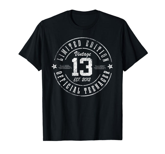 Est 2012 Official Teenager 13-Year-Old Gifts 13th Birthday T-Shirt