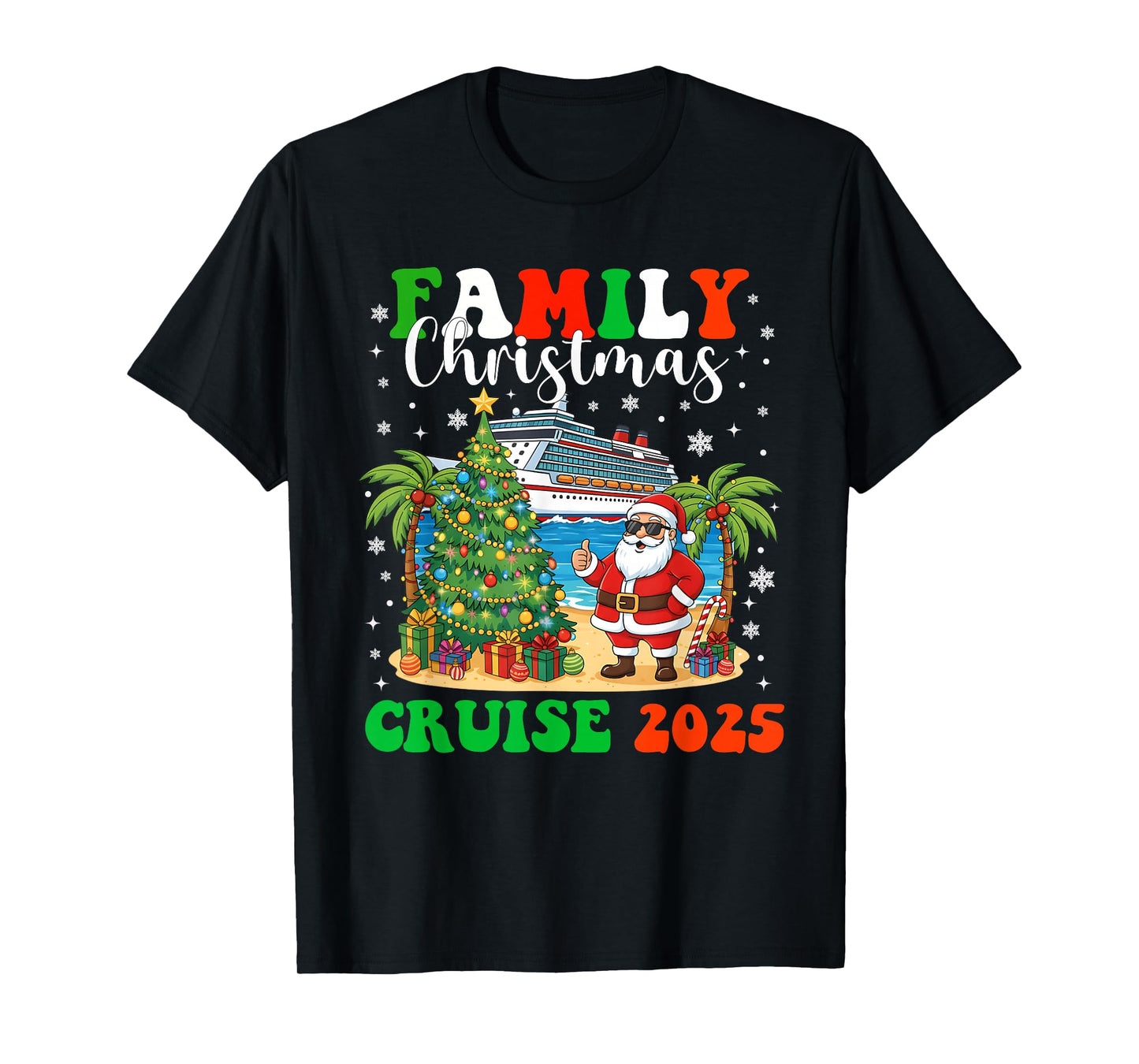 Family Christmas Cruise 2025 Matching Family Cruise Xmas T-Shirt