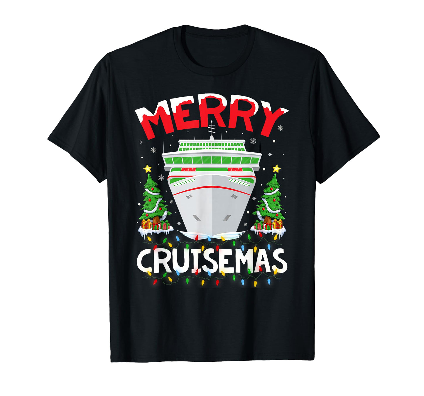 Merry Cruisemas Funny Cruise Ship Family Cruising Christmas T-Shirt