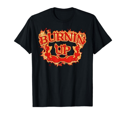 Burnin Up Flames Vintage T-Shirt