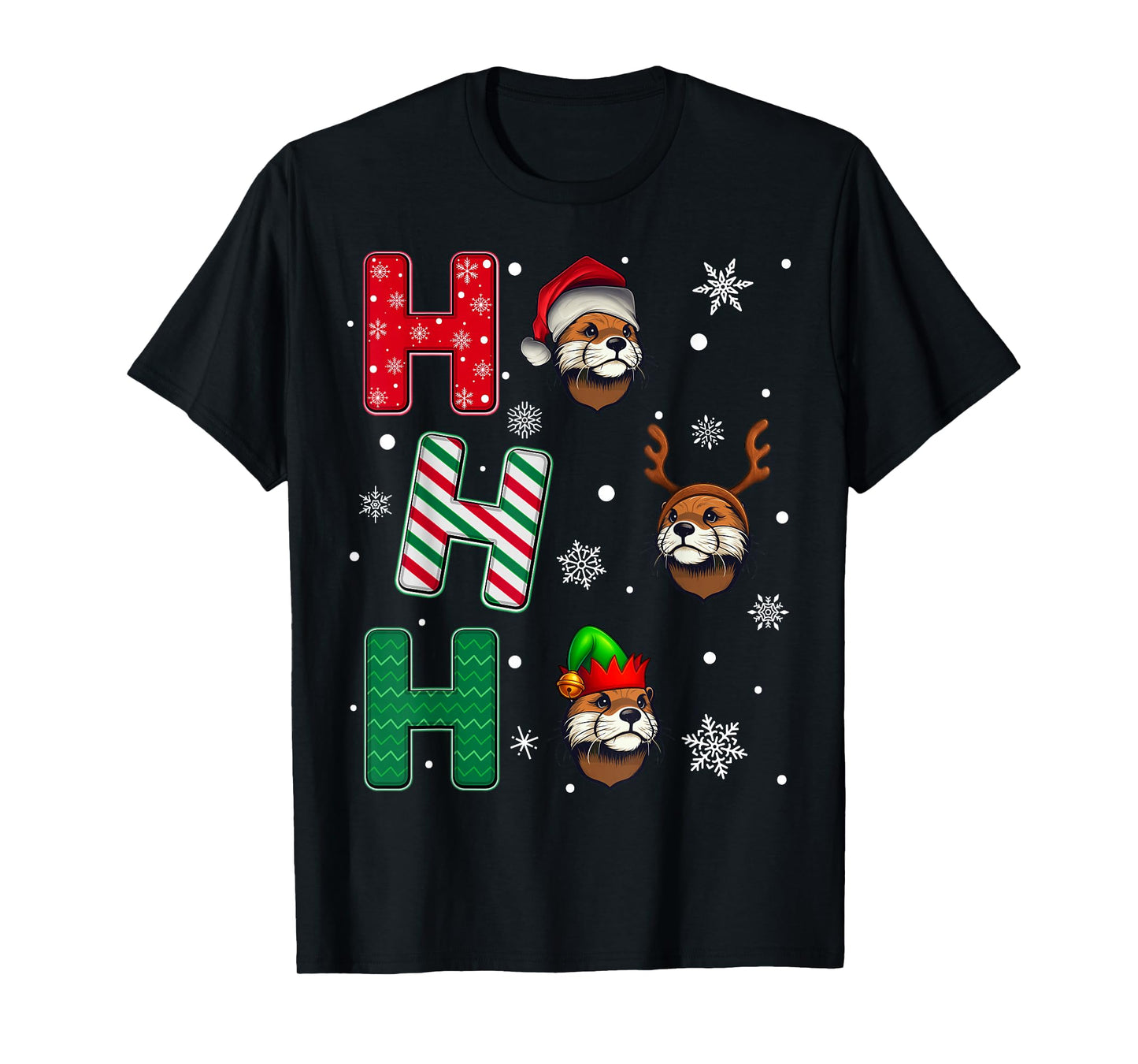 Ho Ho Ho Gopher Animal Matching Santa Elf Xmas T-Shirt
