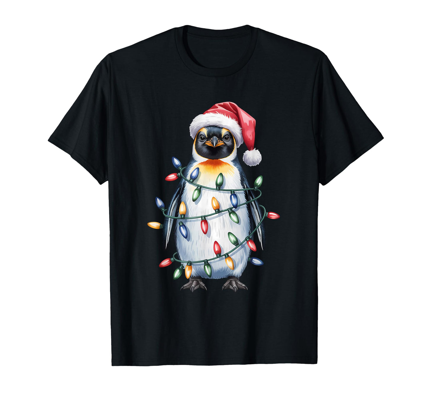 Penguin Santa Hat Christmas T-Shirt