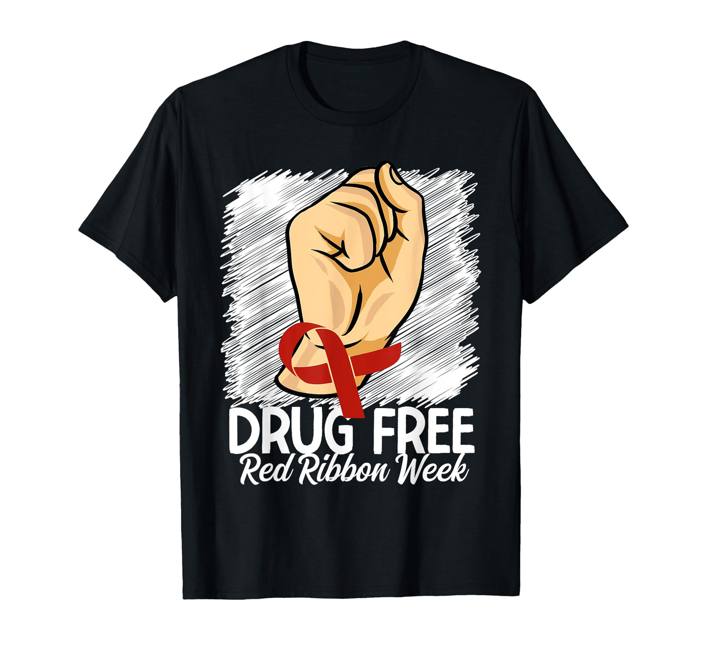 Drug Free Red Ribbon Week Awareness Say No To Drugs T-Shirt