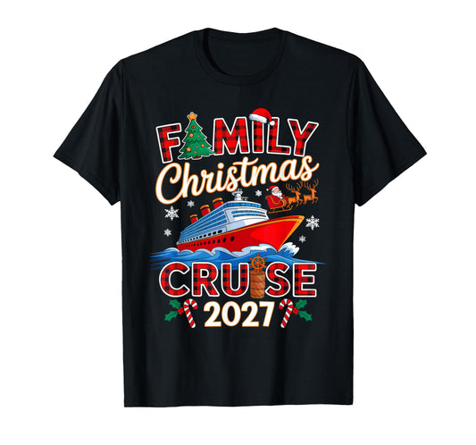 Family Christmas Cruise 2027 Matching Family Cruise Holiday T-Shirt