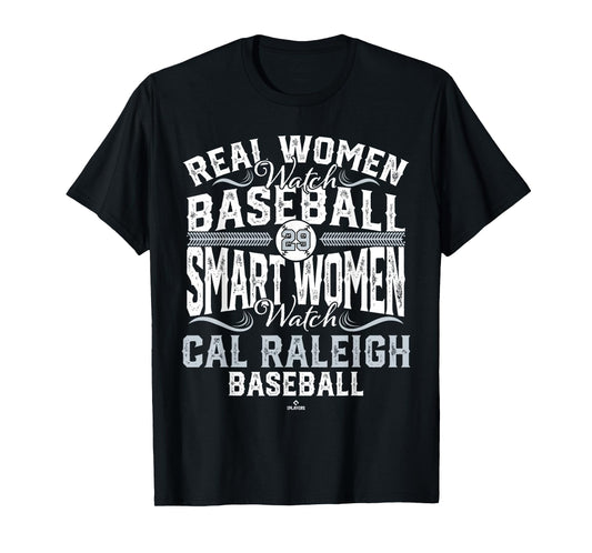 Smart Women Watch Cal Raleigh Seattle Baseball MLBPA T-Shirt