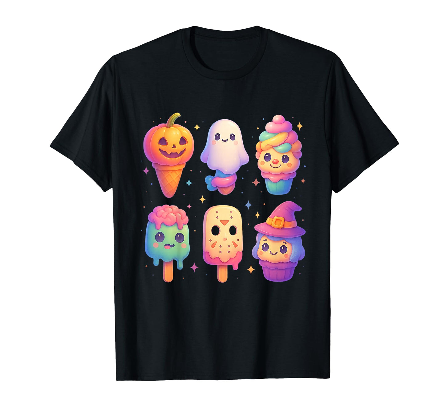 Kawaii Anime Halloween Sweet Monster Ice Cream Pops Candy T-Shirt