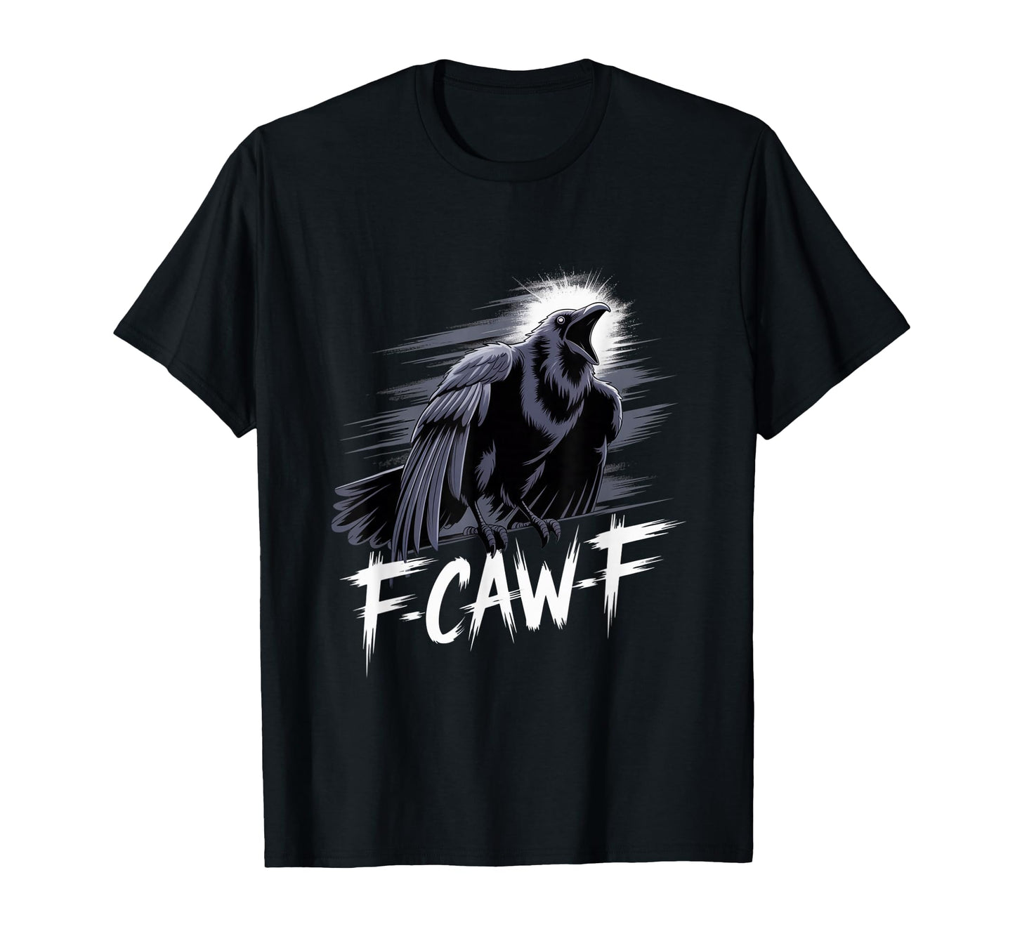 F-Caw-F Crow Funny Gothic Moon Black Bird Halloween T-Shirt