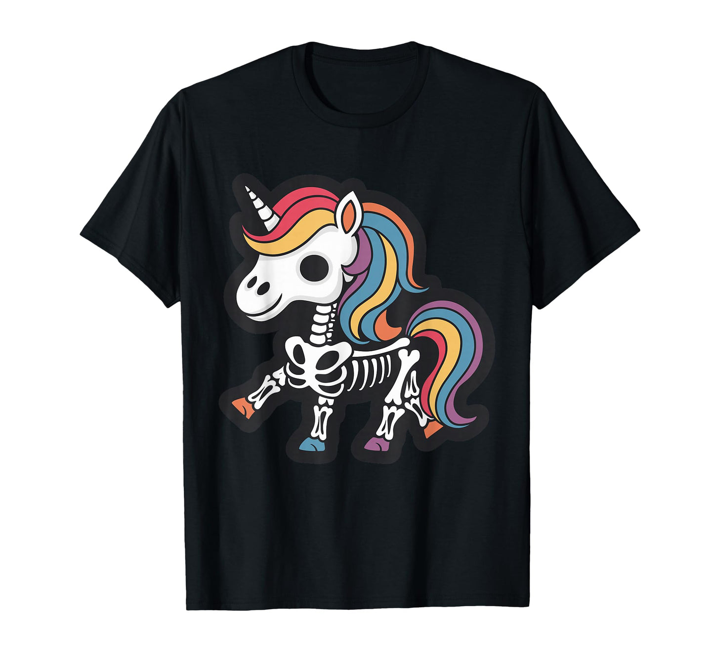 Funny Skeleton Unicorn Lovers Spooky Halloween Costume Girls T-Shirt