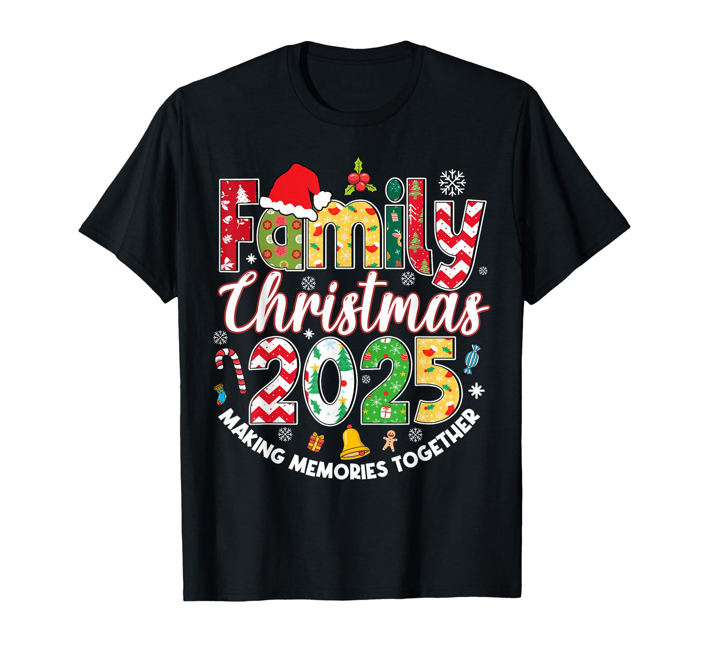 Family Christmas 2025 Matching Outfit Xmas Squad Santa Group T-Shirt