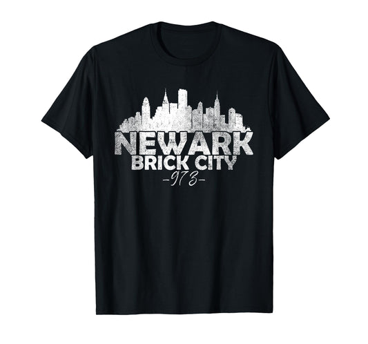 Newark New Jersey NJ | Brick City Skyline T-Shirt