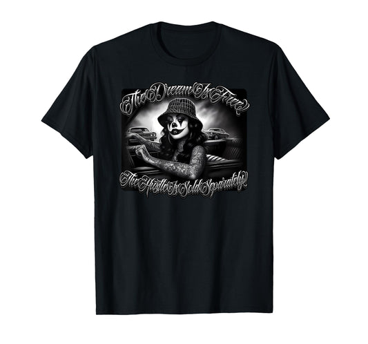 OG Payasa Chicana Low Rider Car Cholo Clown Latino Mexican T-Shirt