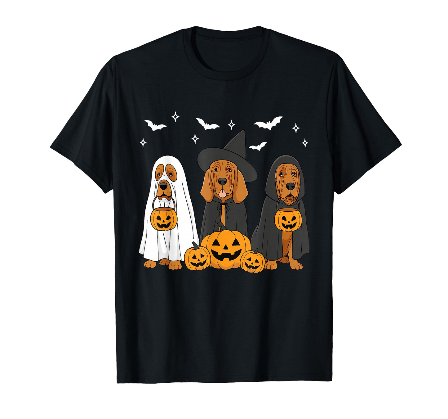 Witch Bloodhound Halloween Bloodhound Dog Mom Dog Lover T-Shirt