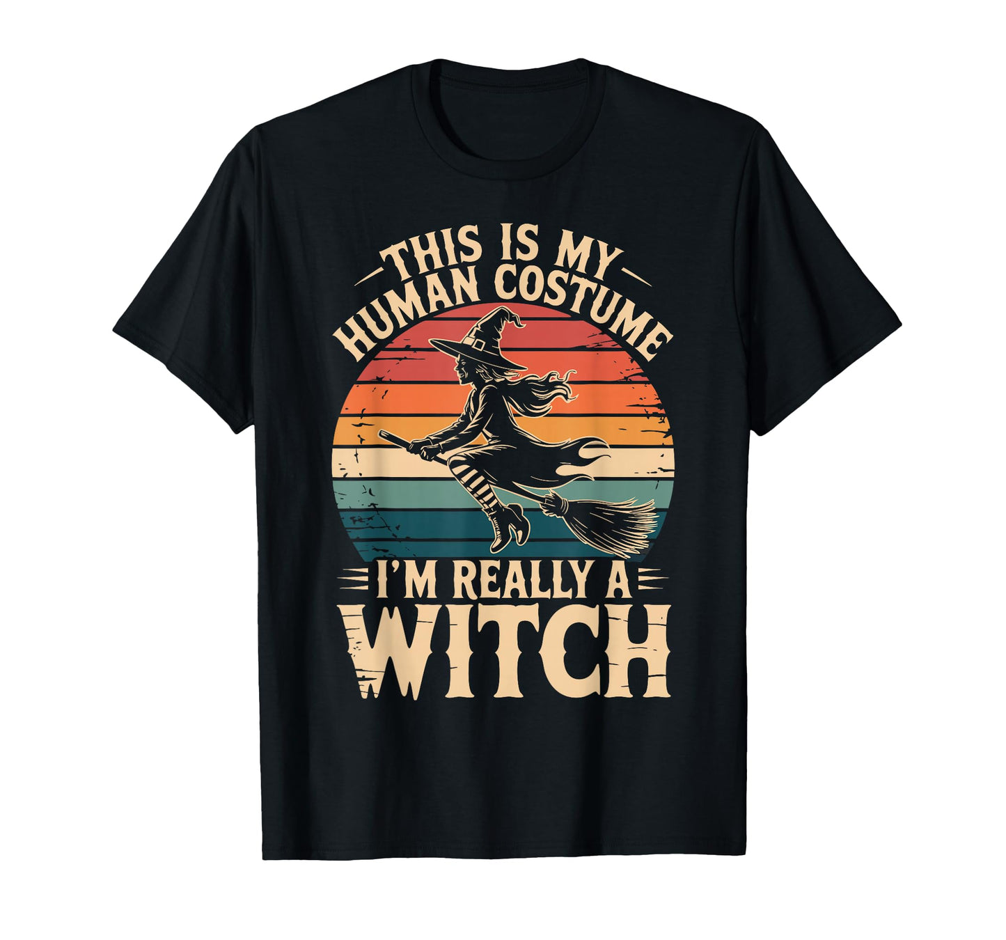 This is My Human Costume Witch Funny Spooky Halloween T-Shirt