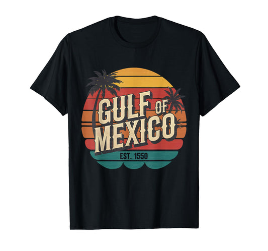 Gulf of Mexico EST 1550 el golfo de mexico retro vintage T-Shirt