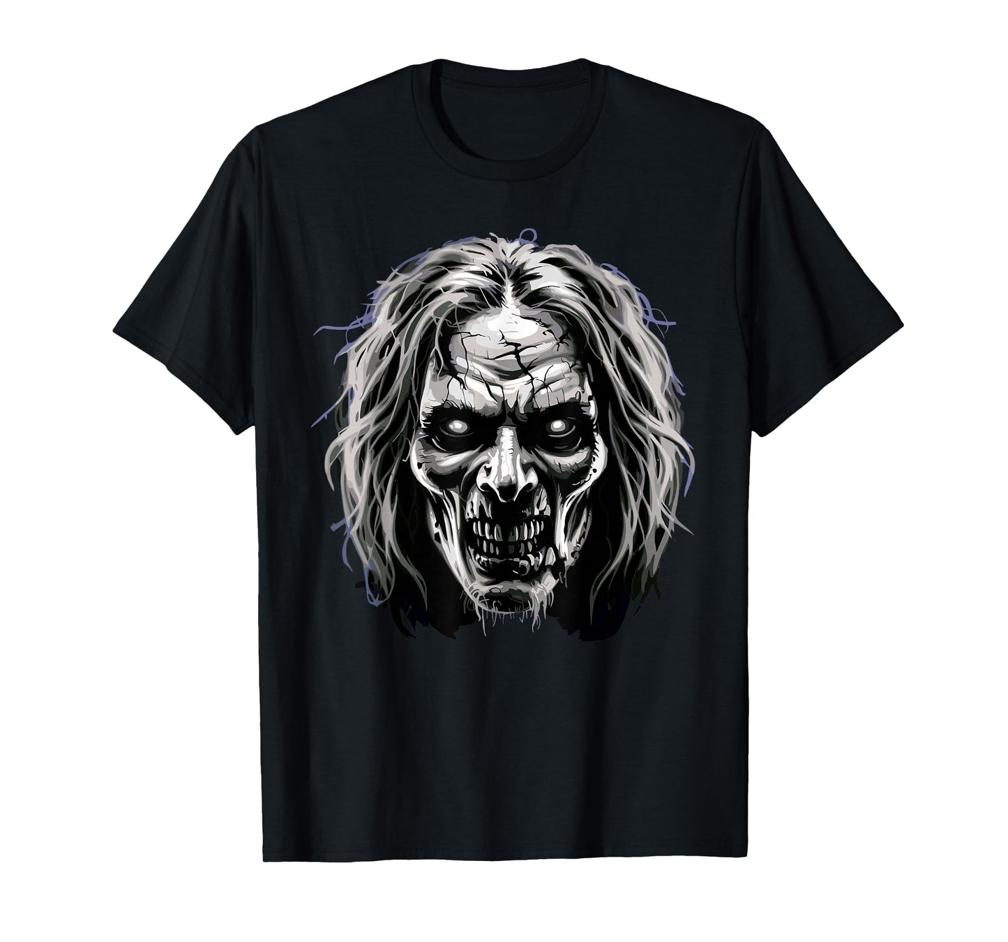 Witch Face Scary Creepy Horror Monster Halloween Costume T-Shirt
