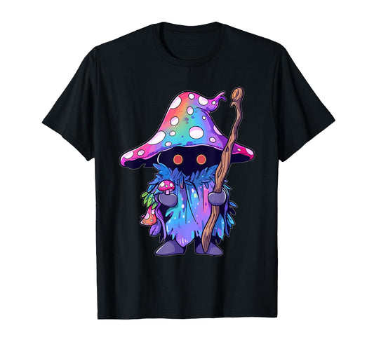 EDM DJ Festival Outfit Men & Women Unisex-Adults Psychedelic Festival Trippy Wizard EDM Rave T-Shirt Black Small Short Sleeve T-Shirt
