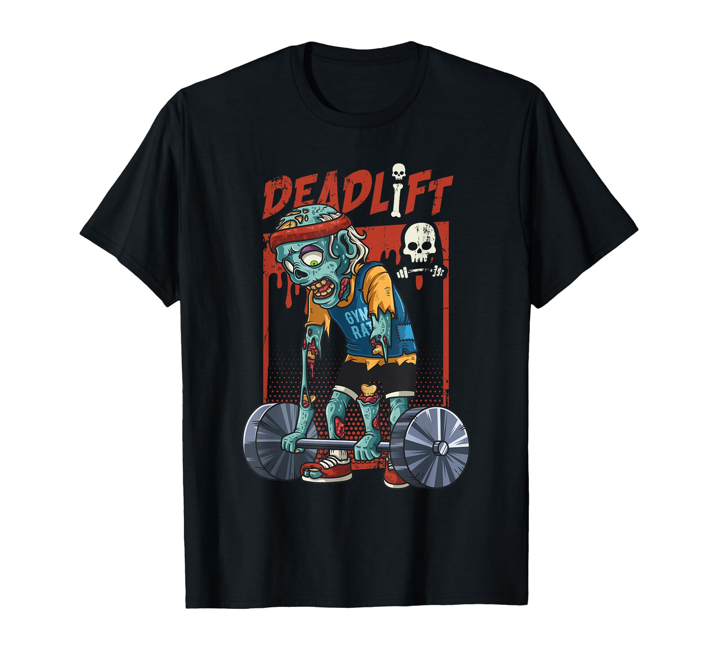 Zombie Deadlift Weight Lifting Halloween Fitness Gym Workout T-Shirt