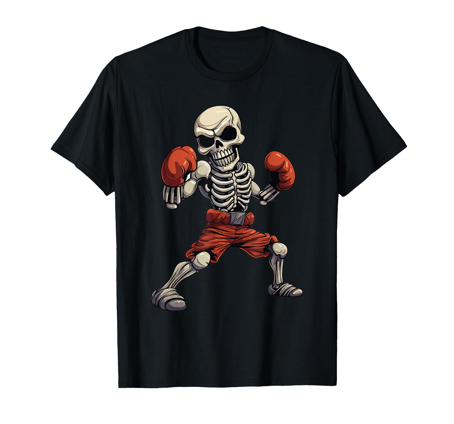 Kickboxing Skeleton Funny Kickboxer Boxing T-Shirt