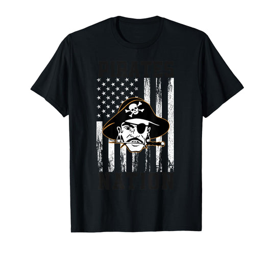 Wheelersburg Pirates Logo Nation HS T-Shirt