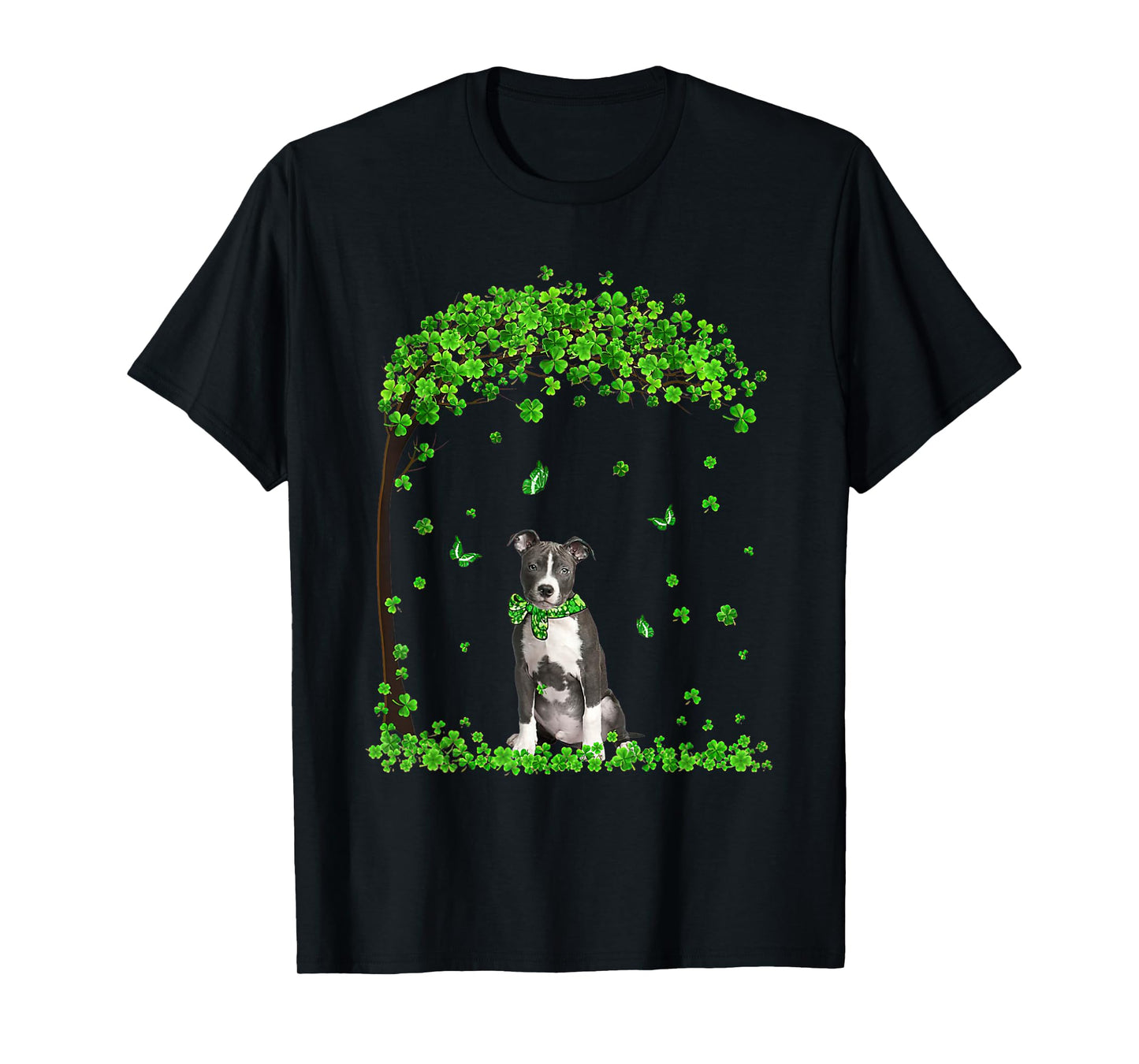 Blue Nose Pitbull St Patricks Day Lover Irish Shamrock Dog T-Shirt for Men Women