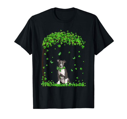 Blue Nose Pitbull St Patricks Day Lover Irish Shamrock Dog T-Shirt for Men Women